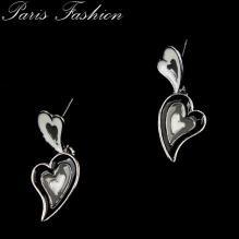 BOUCLES D'OREILLES EN EMAIL noires