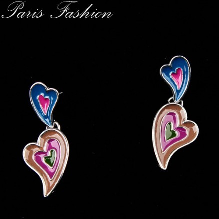 BOUCLES D'OREILLES EN EMAIL color&eacute;