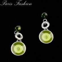 BOUCLES D'OREILLES EN EMAIL vertes
