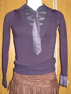 PULL CHEMISE CRAVATTE