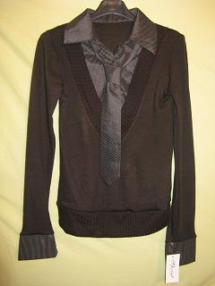 PULL CHEMISE CRAVATTE