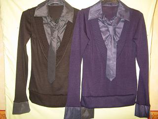 PULL CHEMISE CRAVATTE